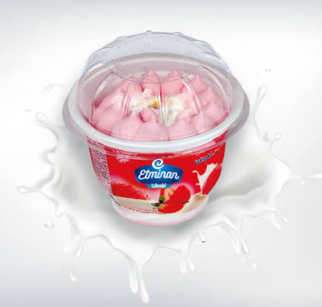 بستنی لیوانی پذیرایی توت فرنگی