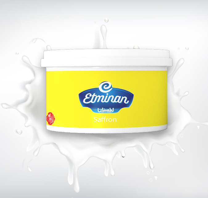 بستنی لیتری ظرفی زعفرانی اطمینان